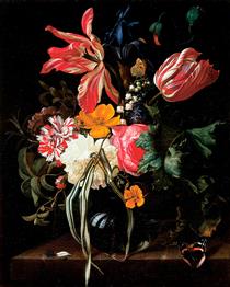 Flower Still Life - Maria van Oosterwijck