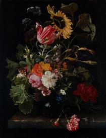 Bouquet of Flowers in a Vase - Maria van Oosterwijck