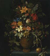 A Floral Still Life - Maria van Oosterwijck