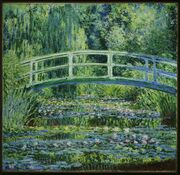 water lilies and japanese bridge 1900